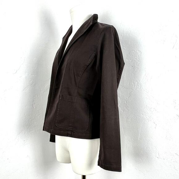 EILEEN FISHER JACKET Revers Collar in Muted Brown Plum (Womens: Petite Small) - Picture 6 of 11